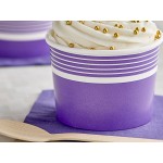 Choice 12 oz. Purple Paper Frozen Yogurt / Food Cup - 50/Pack