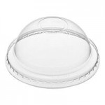 Choice 16 oz. Clear Flat Frozen Yogurt Lid with No Hole - 1,000/Case