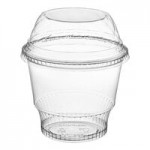 Choice 16 oz. Clear Flat Frozen Yogurt Lid with No Hole - 1,000/Case