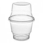 Choice 16 oz. Clear Flat Frozen Yogurt Lid with No Hole - 1,000/Case