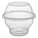 Choice 16 oz. Clear Flat Frozen Yogurt Lid with No Hole - 1,000/Case