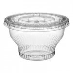 Choice 16 oz. Clear Flat Frozen Yogurt Lid with No Hole - 1,000/Case
