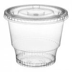 Choice 16 oz. Clear Flat Frozen Yogurt Lid with No Hole - 1,000/Case