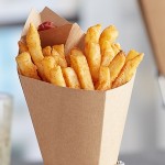 Carnival King 15 oz. Kraft Square Cardboard Fry Cone - 500/Case