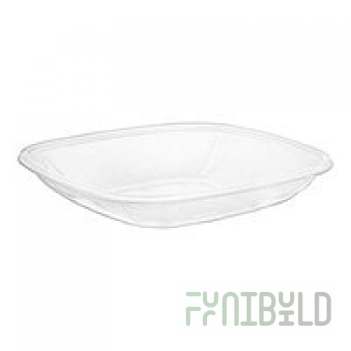 Fineline 15032L-CL Super Bowl Plus 32 oz. Clear Wide Square PET Plastic Bowl - 150/Case