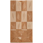 Bagcraft Packaging 300282 4 lb. EcoCraft Dubl-Wax® Kraft Bag with Artisan Print - 500/Case