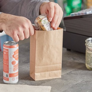 Choice Heavy Duty 2 lb. Heavy-Duty Natural Kraft Bag - 400/Case