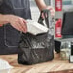 Choice 1/8 Small Size Black Unprinted Embossed Standard-Duty Plastic T-Shirt Bag - 1,000/Case Choice 1/8 Small Size Black Unprinted Embossed Standard-Duty Plastic T-Shirt Bag - 1,000/Case