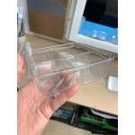 Fabri-Kal GS6-4S Greenware 16.7 oz. Shallow 4-Compartment Clear PLA Plastic Compostable Container - 50/Pack