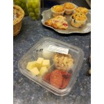 Fabri-Kal GS6-4S Greenware 16.7 oz. Shallow 4-Compartment Clear PLA Plastic Compostable Container - 50/Pack
