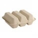 World Centric 3-Compartment Compostable Fiber Taco Clamshell 9