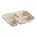 World Centric 3-Compartment Compostable Fiber Taco Clamshell 9