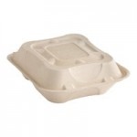 World Centric 3-Compartment Compostable Fiber Taco Clamshell 9