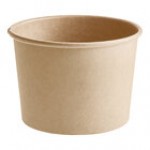 Choice 12 oz. Kraft Poly-Coated Paper Food Cup with Vented Paper Lid - 250/Case Choice 12 oz. Kraft Poly-Coated Paper Food Cup with Vented Paper Lid - 250/Case