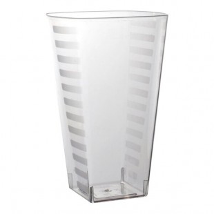 Fineline Solid Squares 14 oz. Clear Plastic Tumbler - 168/Case Fineline Solid Squares 14 oz. Clear Plastic Tumbler - 168/Case