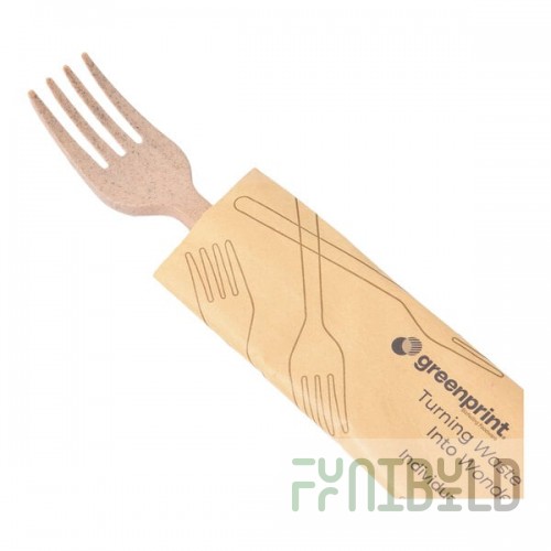 Greenprint Wrapped Heavy Weight Natural Agave Fork - 500/Case