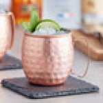 Acopa Alchemy 16 oz. Hammered Copper Moscow Mule Mug - Sample