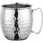 Acopa Alchemy 16 oz. Hammered Copper Moscow Mule Mug - Sample