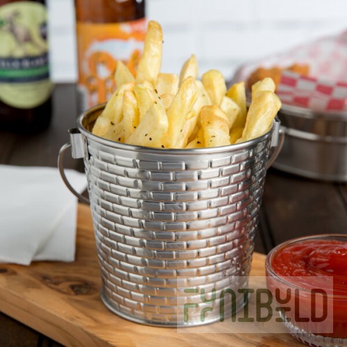 TableCraft GTSS44 Brickhouse 16.5 oz. Round Stainless Steel Serving Pail