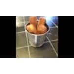 TableCraft GTSS44 Brickhouse 16.5 oz. Round Stainless Steel Serving Pail