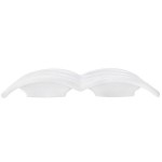 CAC PT-SQ8 Bright White Party Collection Porcelain 6 Spoon Set with Square Test Plate - 12/Case