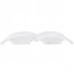 CAC PT-SQ8 Bright White Party Collection Porcelain 6 Spoon Set with Square Test Plate - 12/Case