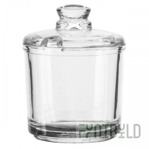 Vollrath 527 Dripcut® 6 oz. Glass Condiment Jar and Lid - 12/Case