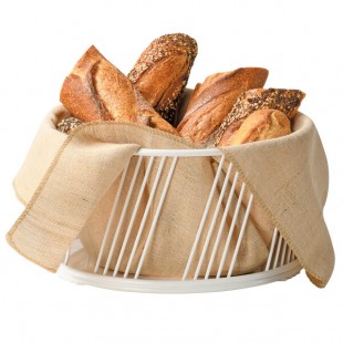 Cal-Mil 4114-10-15 Portland Large White Wire Basket - 10 1/2
