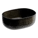 American Metalcraft ABHB46 25 oz. Black Hammered Aluminum Oval Serving Bowl American Metalcraft ABHB46 25 oz. Black Hammered Aluminum Oval Serving Bowl