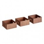Choice Natural Wooden Display Crate / Condiment Caddy - 3/Case Choice Natural Wooden Display Crate / Condiment Caddy - 3/Case