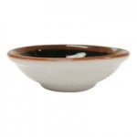Steelite Distinction Koto 4 oz. Black and White Axis Bowl - 12/Case