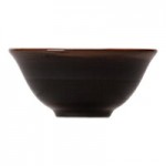 Steelite Distinction Koto 4 oz. Black and White Axis Bowl - 12/Case