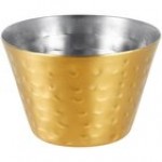 American Metalcraft 4 oz. Round Hammered Black Stainless Steel Sauce Cup HAMSCB4 - 12/Case