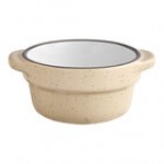 Acopa Embers 2.5 oz. Cream White Matte Stoneware Sauce Cup - 36/Case