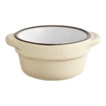 Acopa Embers 2.5 oz. Cream White Matte Stoneware Sauce Cup - 36/Case