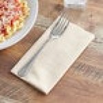 Choice Beige Customizable Linen-Feel 1/8 Fold Dinner Napkin 15