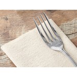 Choice Beige Customizable Linen-Feel 1/8 Fold Dinner Napkin 15