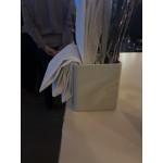 Choice Beige Customizable Linen-Feel 1/8 Fold Dinner Napkin 15