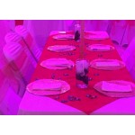 Choice Beige Customizable Linen-Feel 1/8 Fold Dinner Napkin 15