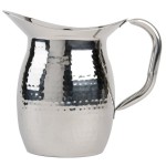American Metalcraft 64 oz. Stainless Steel Hammered Finish Double-Walled Bell Pitcher HMWP64 - 6/Case American Metalcraft 64 oz. Stainless Steel Hammered Finish Double-Walled Bell Pitcher HMWP64 - 6/Case