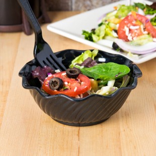 Dinex DXSWC1203 13 oz. Black Tulip SAN Bowl - 48/Case Dinex DXSWC1203 13 oz. Black Tulip SAN Bowl - 48/Case
