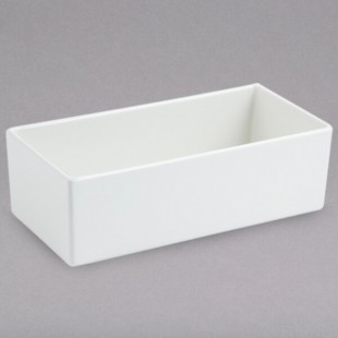 Bon Chef 9514S 56 oz. White Sandstone Finish Cast Aluminum Straight Sided Rectangular Bowl Bon Chef 9514S 56 oz. White Sandstone Finish Cast Aluminum Straight Sided Rectangular Bowl