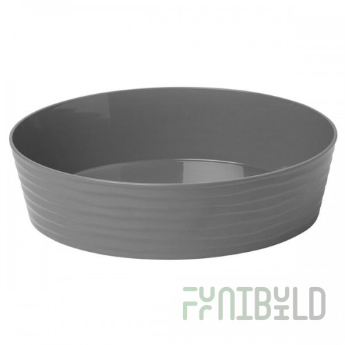 American Metalcraft B12G Del Mar 3.7 Qt. Round Gray Plastic Stackable Serving Bowl