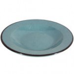 Elite Global Solutions DB10M Mojave Vintage California 18 oz. Cameo Blue Round Crackle Pasta / Soup Bowl - 6/Case