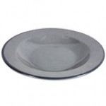 Elite Global Solutions DB10M Mojave Vintage California 18 oz. Cameo Blue Round Crackle Pasta / Soup Bowl - 6/Case
