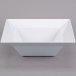 GET ML-245-W 3.8 Qt. White Siciliano Square Bowl - 3/Case GET ML-245-W 3.8 Qt. White Siciliano Square Bowl - 3/Case