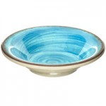 Carlisle 5400315 Mingle 28.5 oz. Aqua Melamine Rimmed Soup Bowl - 6/Case