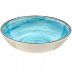 Carlisle 5400315 Mingle 28.5 oz. Aqua Melamine Rimmed Soup Bowl - 6/Case