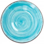 Carlisle 5400315 Mingle 28.5 oz. Aqua Melamine Rimmed Soup Bowl - 6/Case