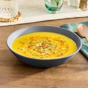 American Metalcraft MCB36GR Mix & Matte 36 oz. Matte Gray Melamine Bowl